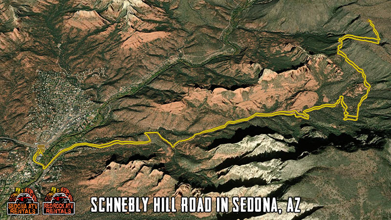 3D Flyover Map of Schnebly Hill Road